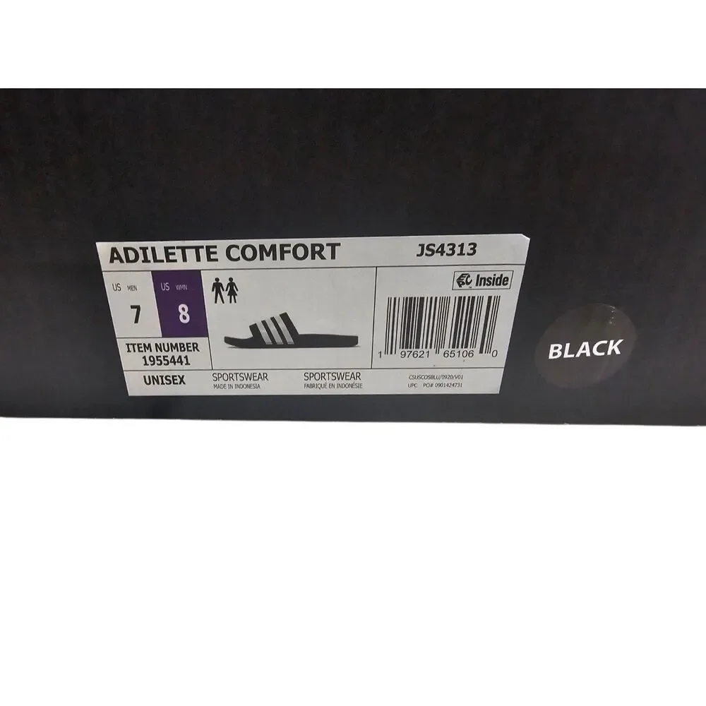 Adidas Adilette Unisex Slides M7 W8 Black